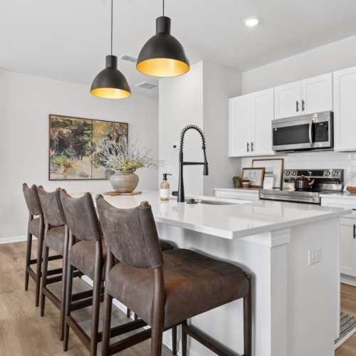 well lit kitchen